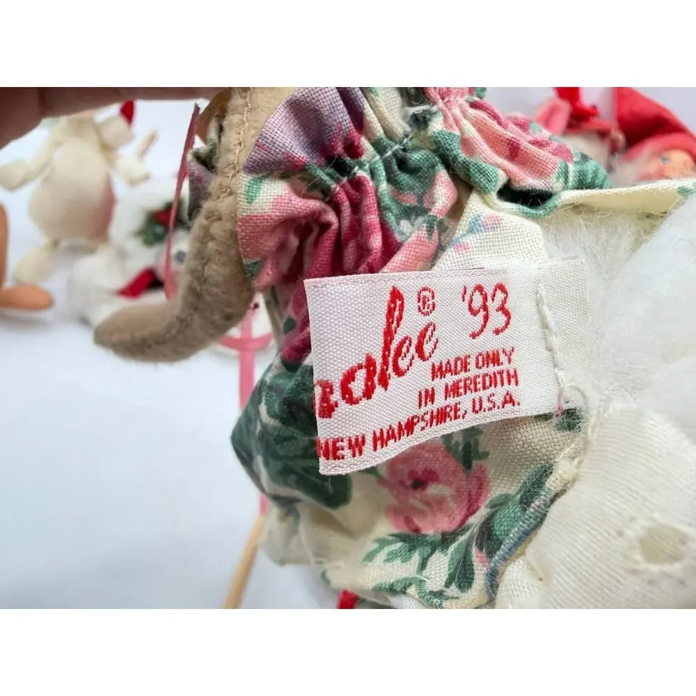 Vintage Annalee Dolls Mixed Holiday Mouse Elf Lot 1990 1991 1993 2002